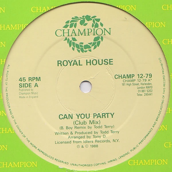 Royal House - Can You Party [RECORD STORE ROOM]
